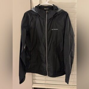 Columbia Black Hooded Windbreaker Jacket
